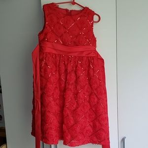 Red formal party dress